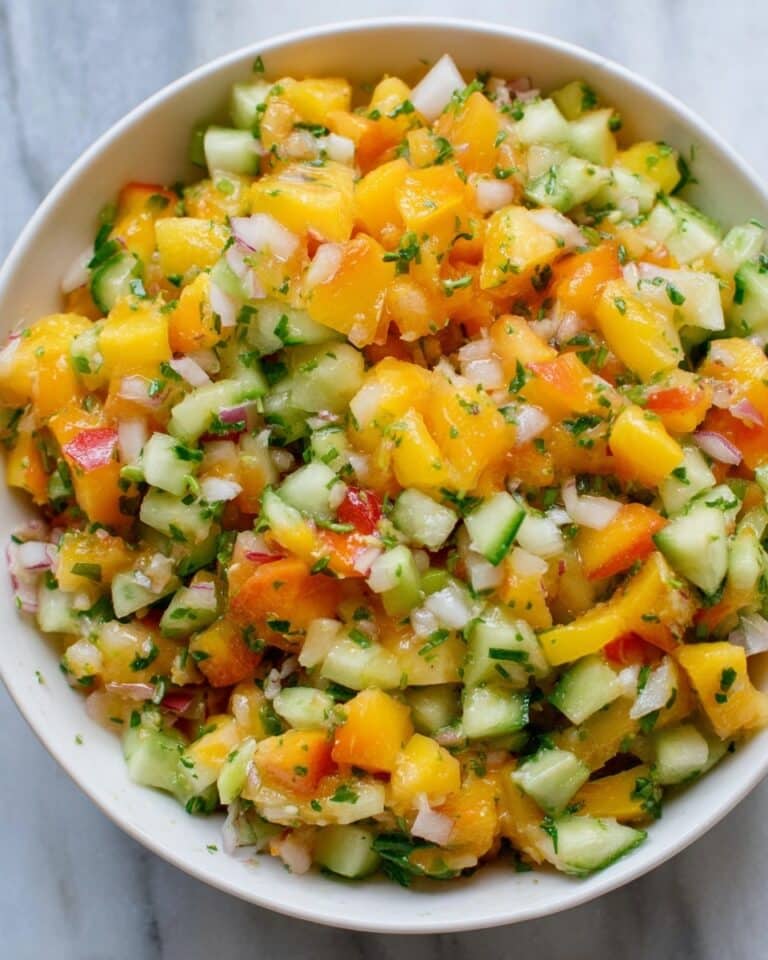 Healthy Peach Cucumber Salsa Recipe