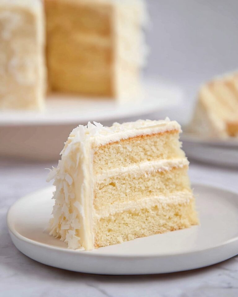 Extra Moist Sour Cream Coconut Cake Recipe