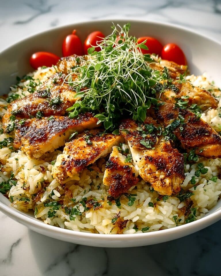Chicken Scampi with Garlic Parmesan Rice Recipe
