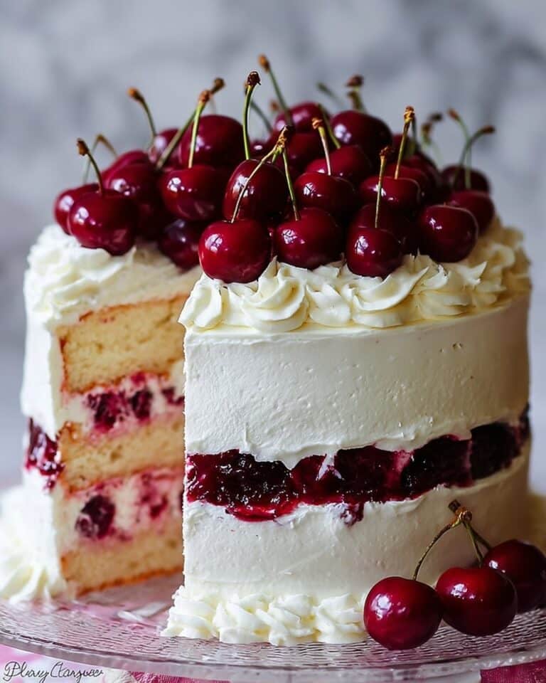 Cherry Layer Cake with Cherry Cream Cheese Frosting Recipe
