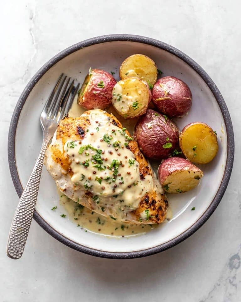 Chicken and Potatoes with Dijon Cream Sauce Recipe