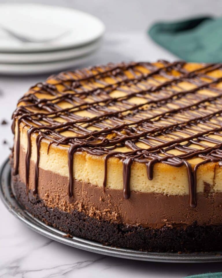 Brownie Bottom Peanut Butter Cheesecake Recipe