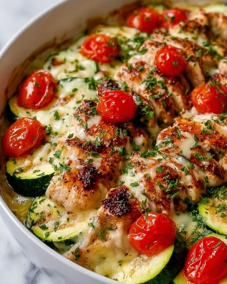 Mediterranean Chicken Zucchini Bake – Healthy, Flavorful & Easy! Recipe