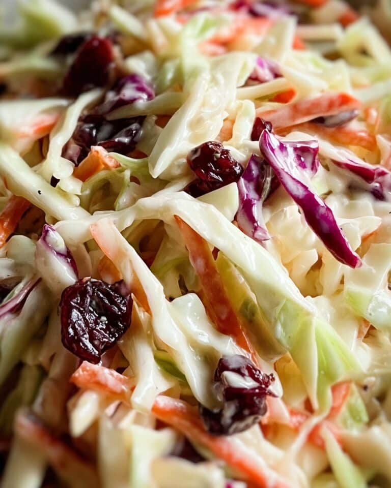 Sweet Tangy Apple Cranberry Coleslaw Recipe