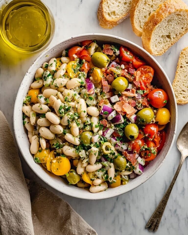 Italian White Bean Salad with Salsa Verde and Parmesan Recipe