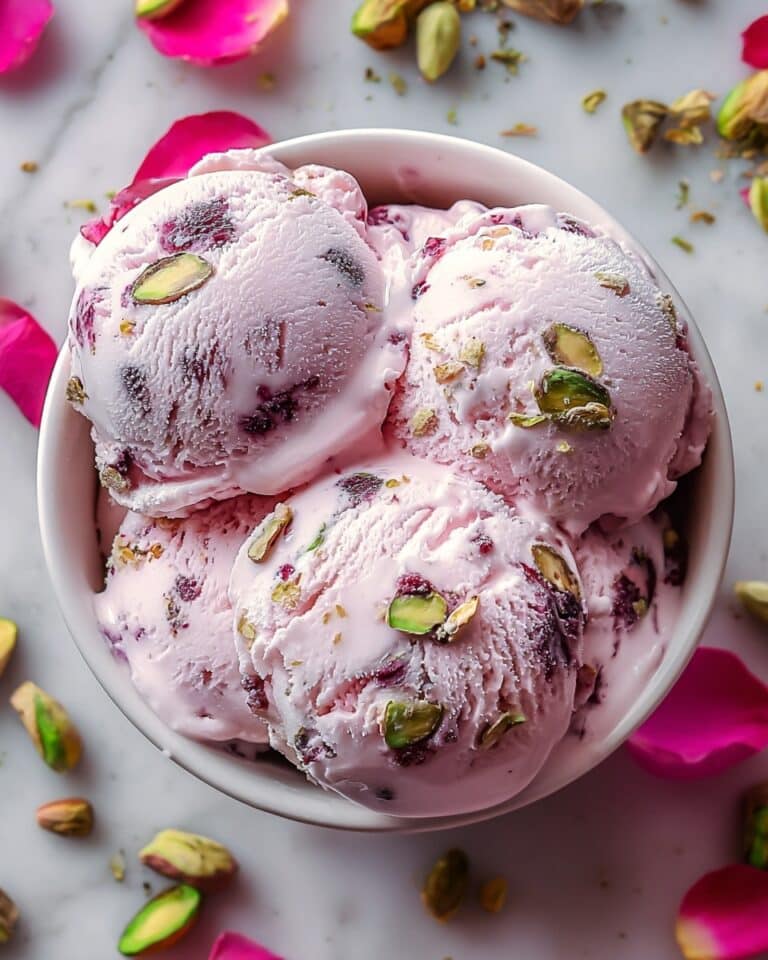 Rose Pistachio Ice Cream Recipe