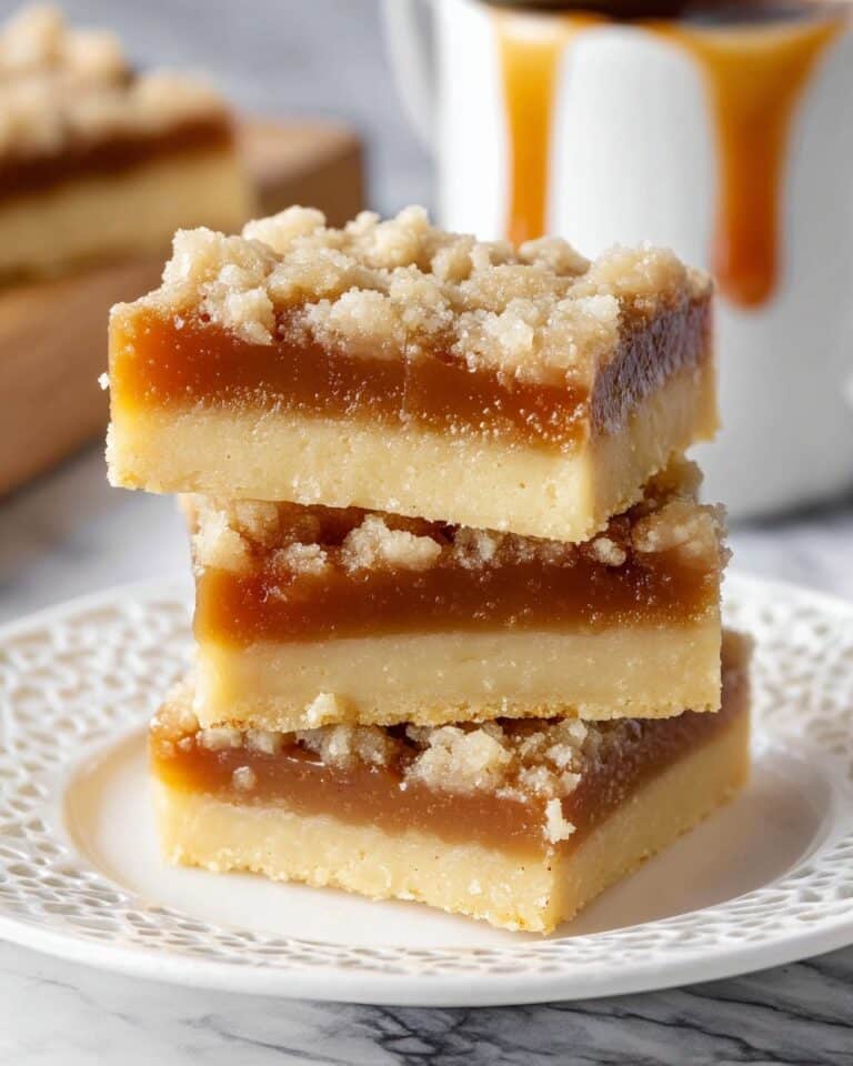 Caramel Crumb Bars with Buttery Shortbread and Salted Caramel Recipe