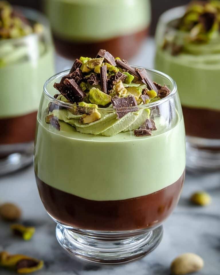 Pistachio Mousse with Chocolate Ganache Delight Recipe